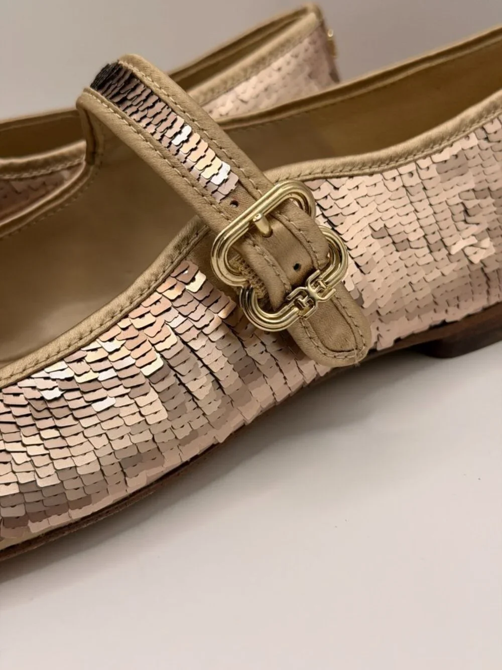 Sam Edelman  Womens Molten Gold Mary Jane Ballet Flat Sz 10